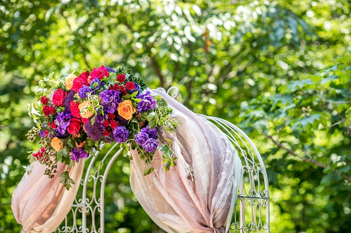 結婚式|緑|花