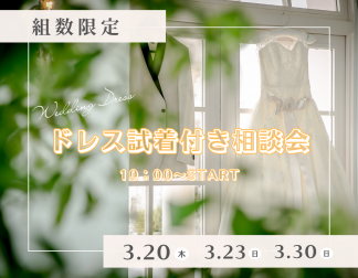 【組数限定】ドレス試着付き相談会♪